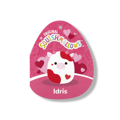 Squishmallows - Squishmallows 12" Idris the Red and Off-White Cow | Jazwares