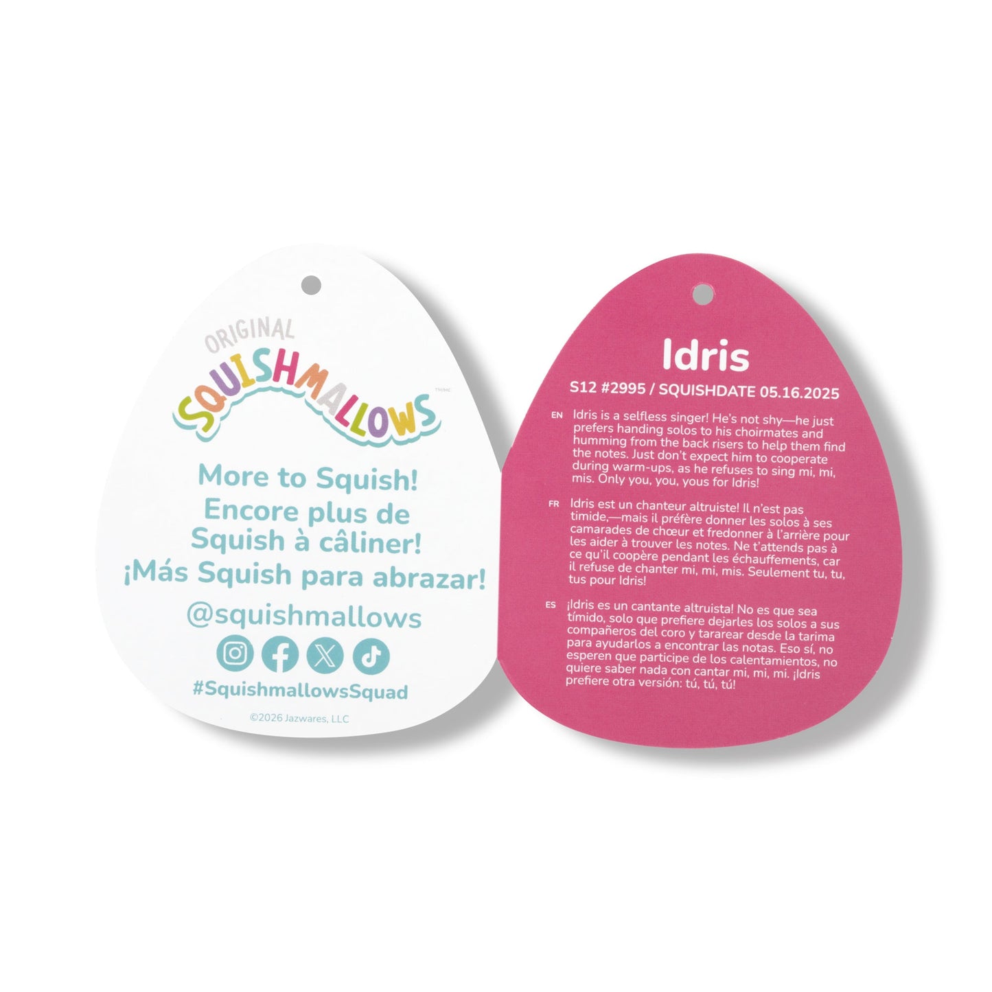 Squishmallows - Squishmallows 12" Idris the Red and Off-White Cow | Jazwares