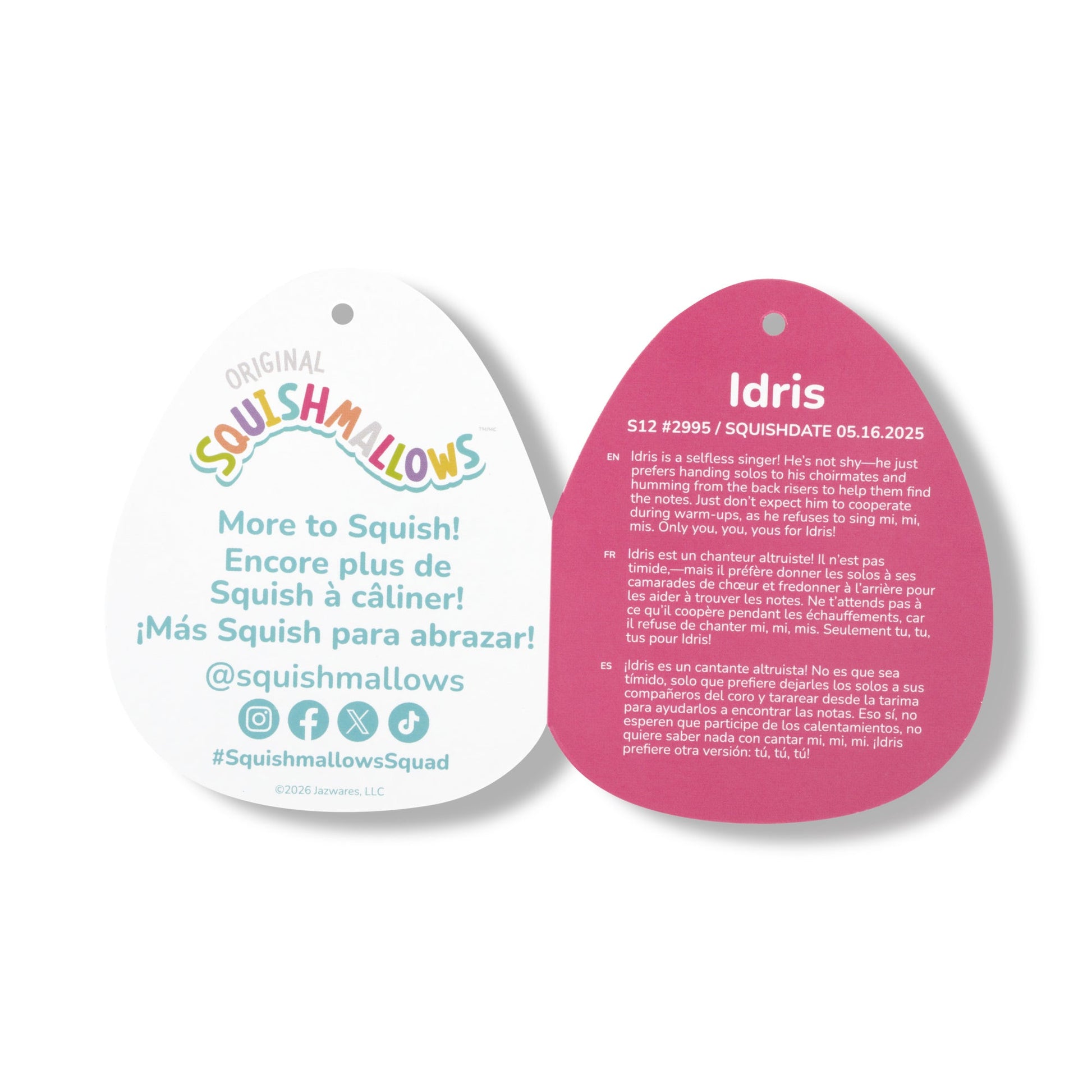 Squishmallows - Squishmallows 12" Idris the Red and Off-White Cow | Jazwares
