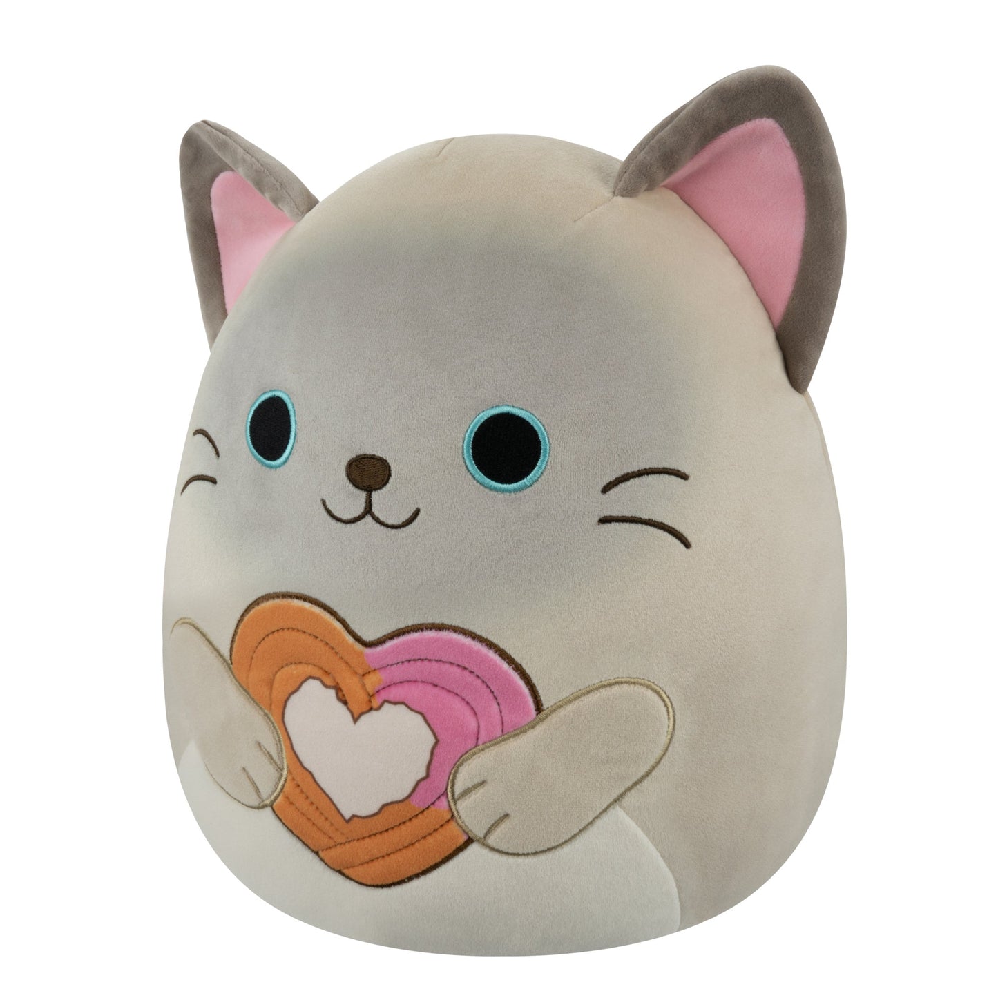 Squishmallows - Squishmallows 12" Felton the Siamese Cat Holding Heart Churro | Jazwares