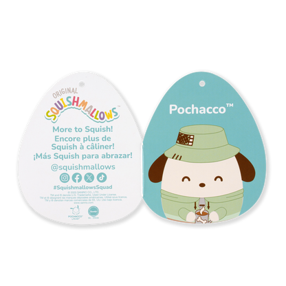Squishmallows - Hello Kitty and Friends 12" Cute Camping Pochacco | Jazwares