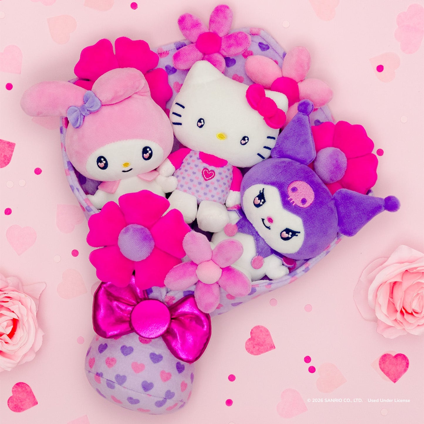 Squishmallows - Hello Kitty and Friends 12" Plush Special Valentine’s Bouquet | Jazwares
