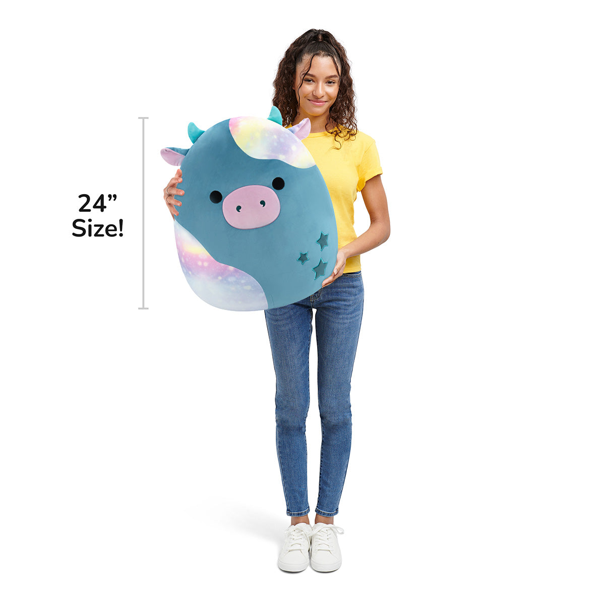 Squishmallows - Squishmallows 24" Presto the Teal Galaxy Cow | Jazwares