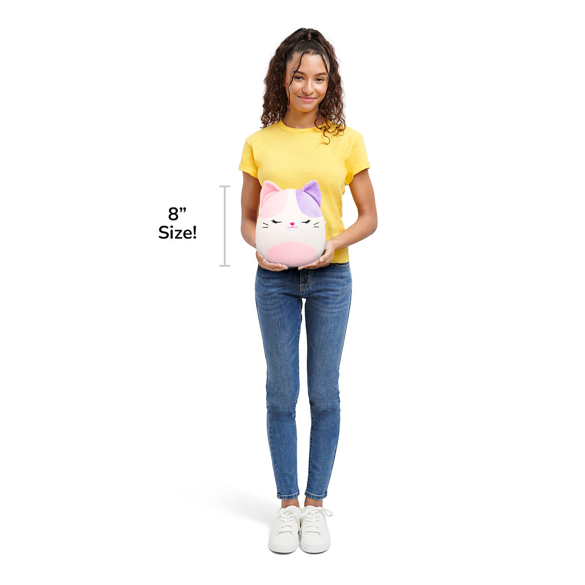 Squishmallows - Squishmallows 8" Nell the Pink And Purple Calico Cat | Jazwares