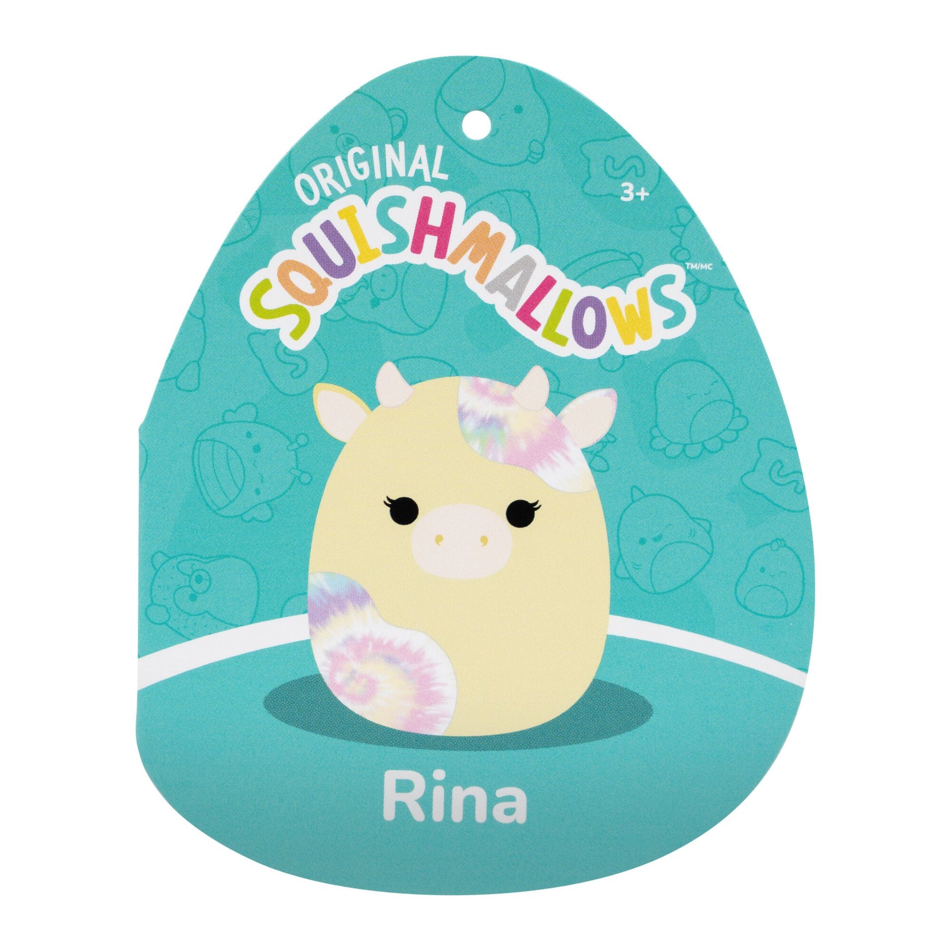 Squishmallows - Squishmallows 12" Rina the Yellow Cow with Tie Dye Spots | Jazwares