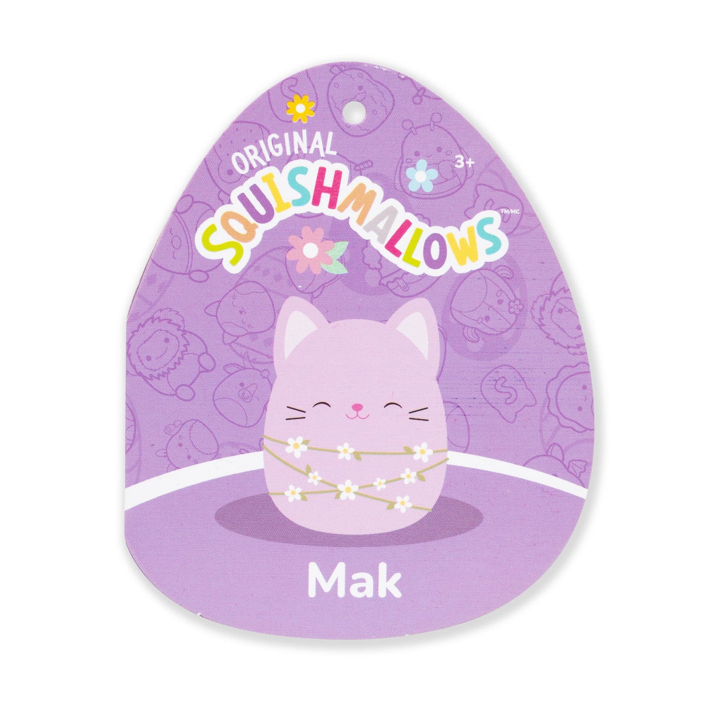 Squishmallows - Squishmallows 8" Mak the Lavender Cat Wrapped with Flower Stems | Jazwares