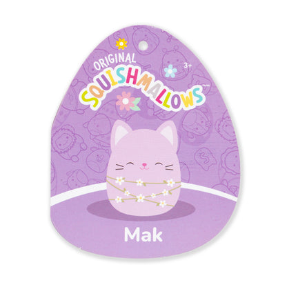 Squishmallows - Squishmallows 8" Mak the Lavender Cat Wrapped with Flower Stems | Jazwares