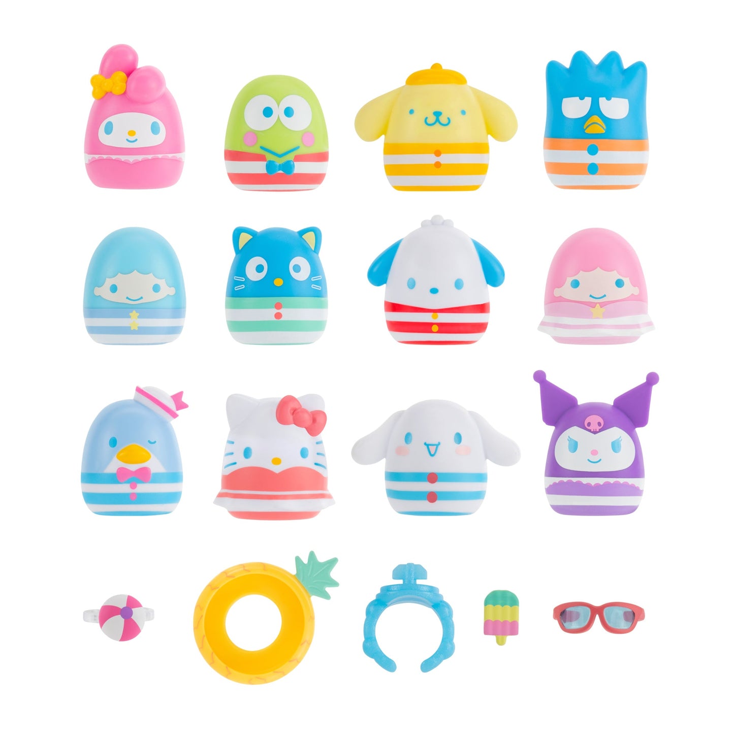 Squishmallows - Squish-a-longs Hello Kitty and Friends Pool Party 12-Pack | Jazwares
