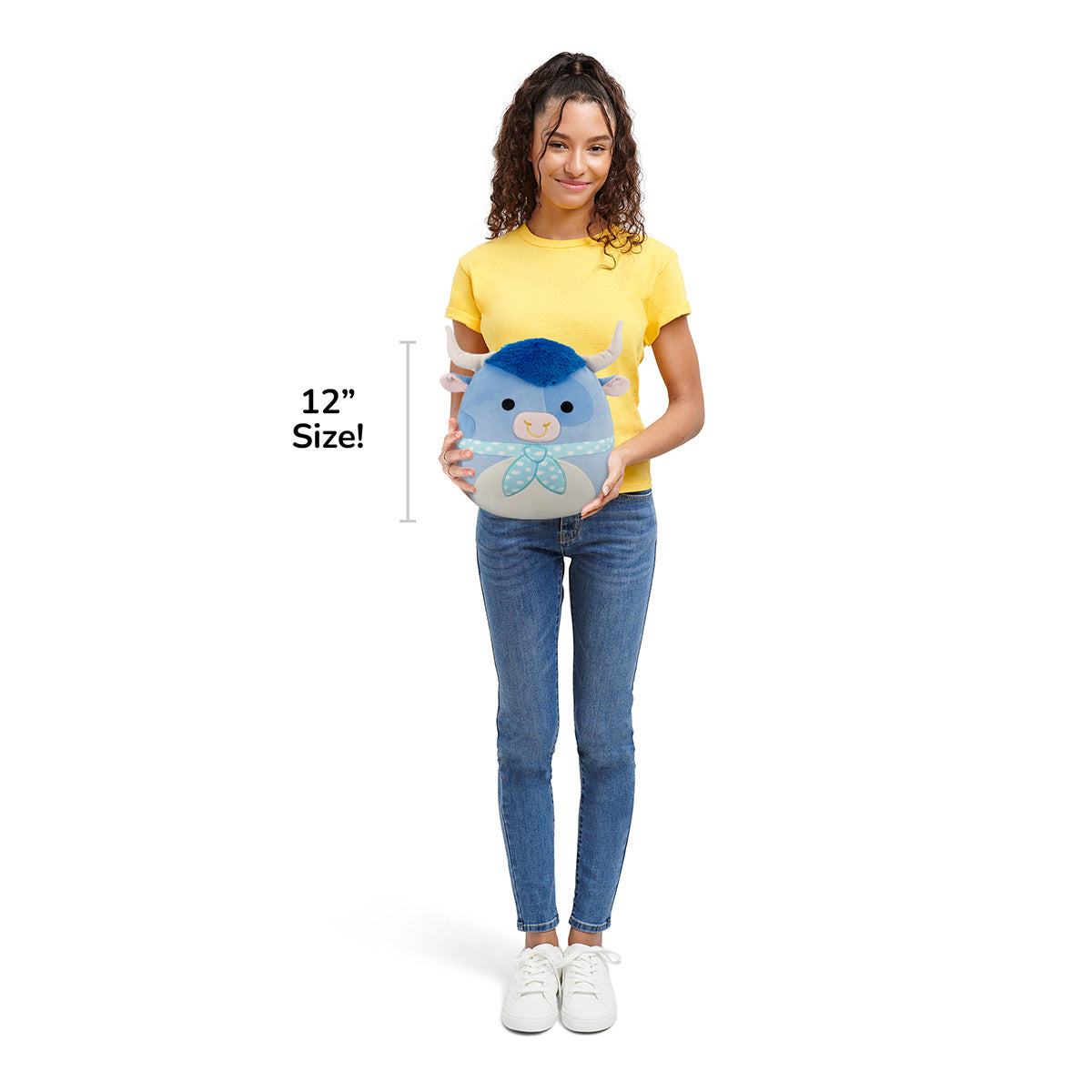 Squishmallows - Squishmallows 12" Bermayeh the Blue Bull with Ascot | Jazwares