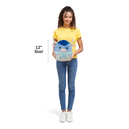Squishmallows - Squishmallows 12" Bermayeh the Blue Bull with Ascot | Jazwares