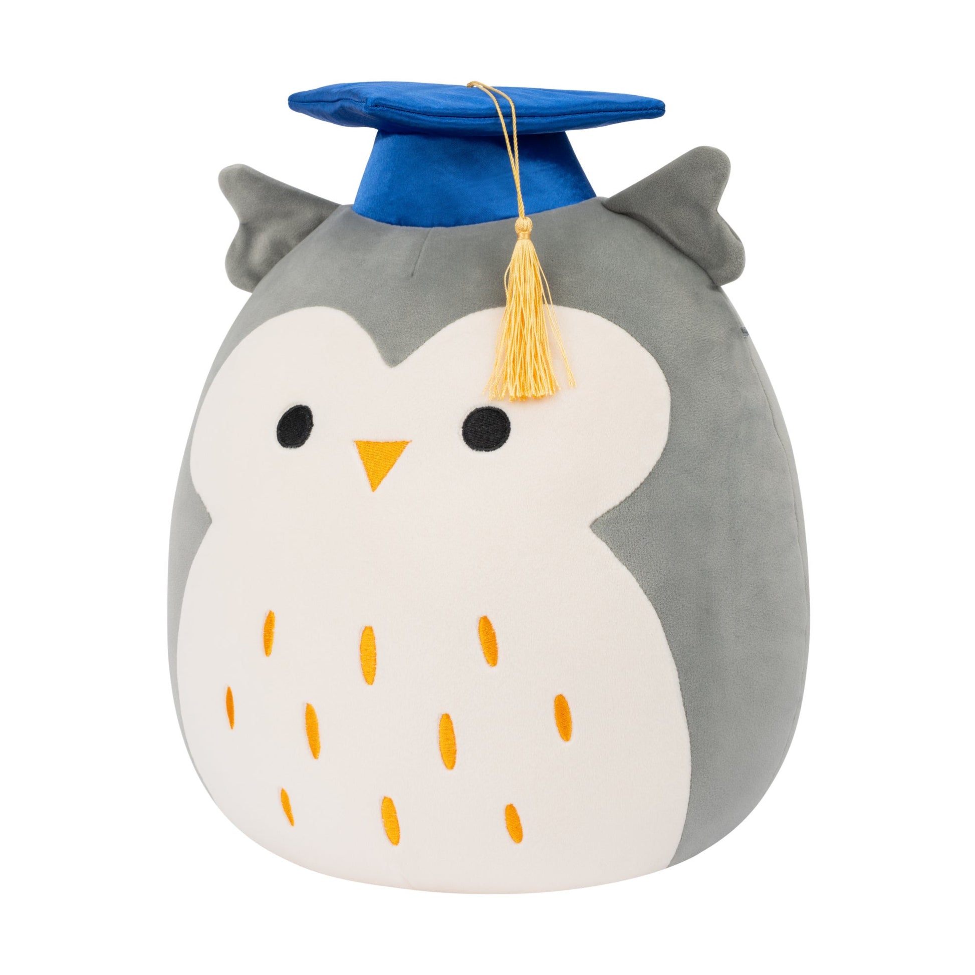 Squishmallows - Squishmallows 12" Hoot the Grey Owl with Blue Graduation Cap | Jazwares