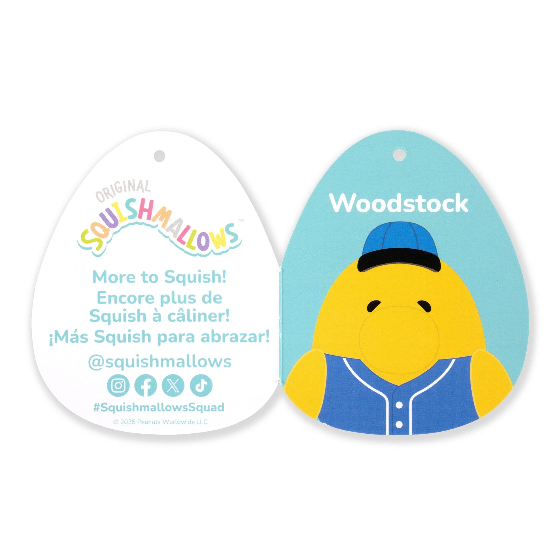 Squishmallows - Squishmallows Peanuts 8" Baseball Woodstock | Jazwares