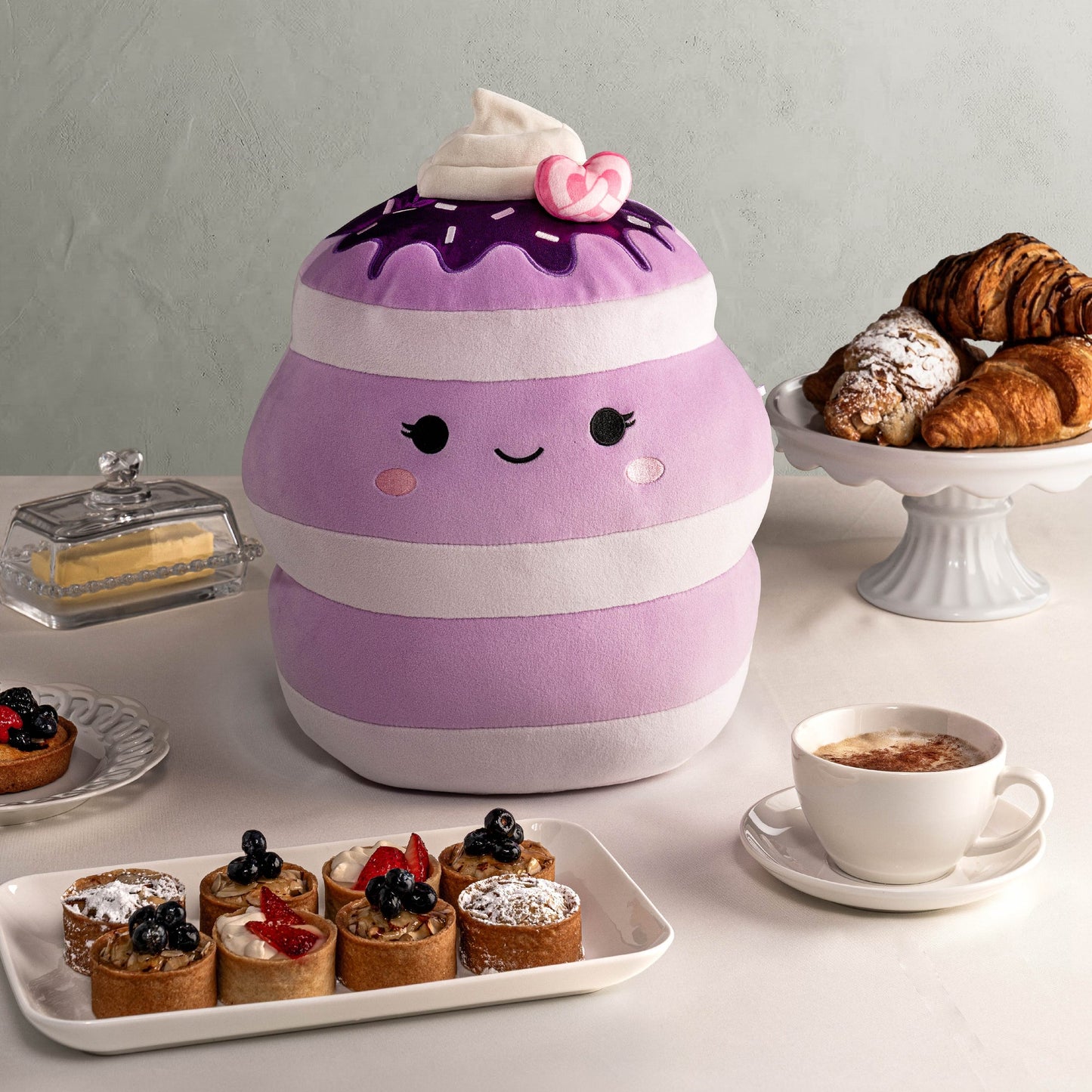 Squishmallows - Squishmallows 12" Una the Ube Pancakes with Pink Pretzel | Jazwares
