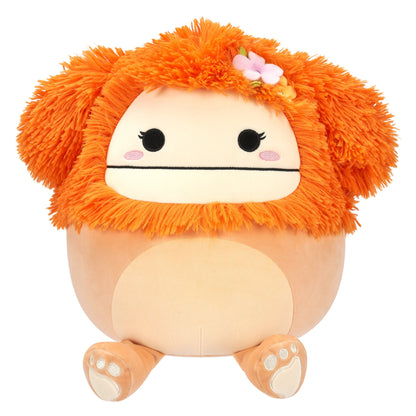 Squishmallows - Squishmallows 12" Shasta the Peach Bigfoot with Tropical Flower | Jazwares