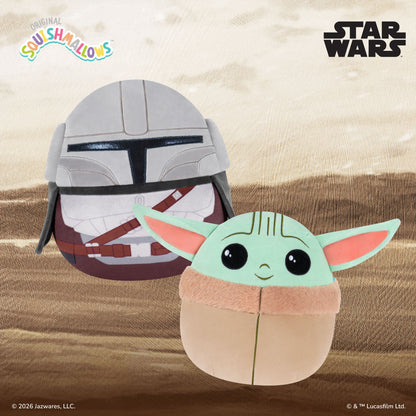 Squishmallows - Squishmallows 8" Star Wars Mandalorian and Grogu 2-Pack | Jazwares