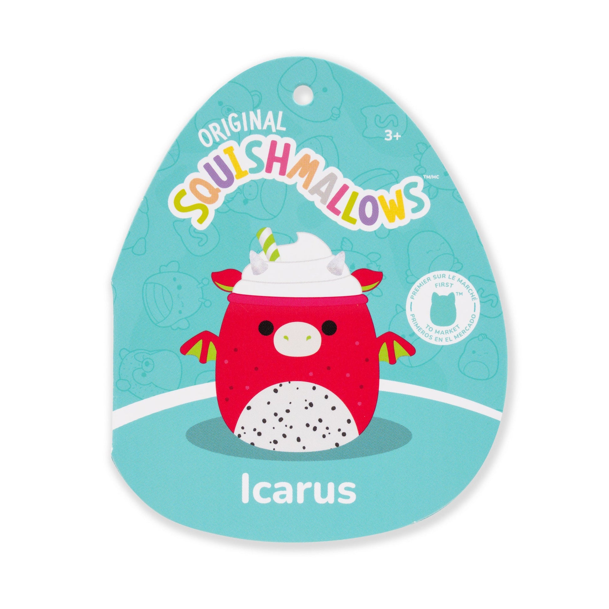 Squishmallows - Squishmallows 14" Icarus the Dragon Fruit Drink | Jazwares