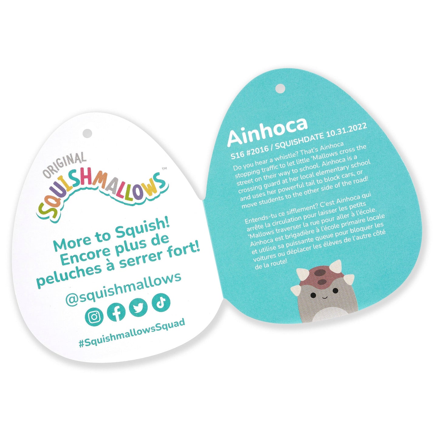 Squishmallows - Squishmallows Ainhoca the Ankylosaurus | Jazwares