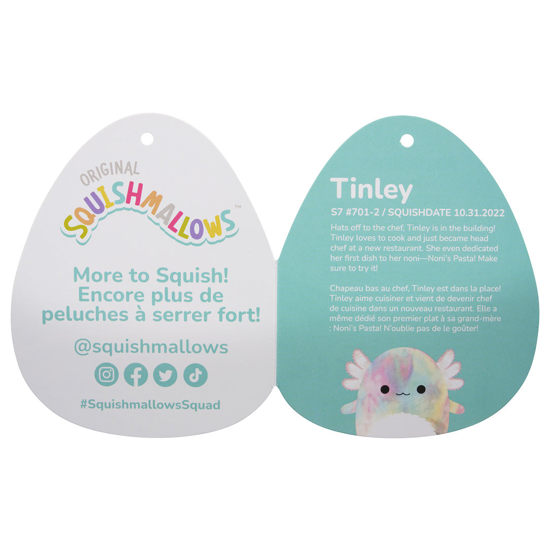 Squishmallows - Squishmallows 11" Tinley the Rainbow Tie-Dye Axolotl | Jazwares
