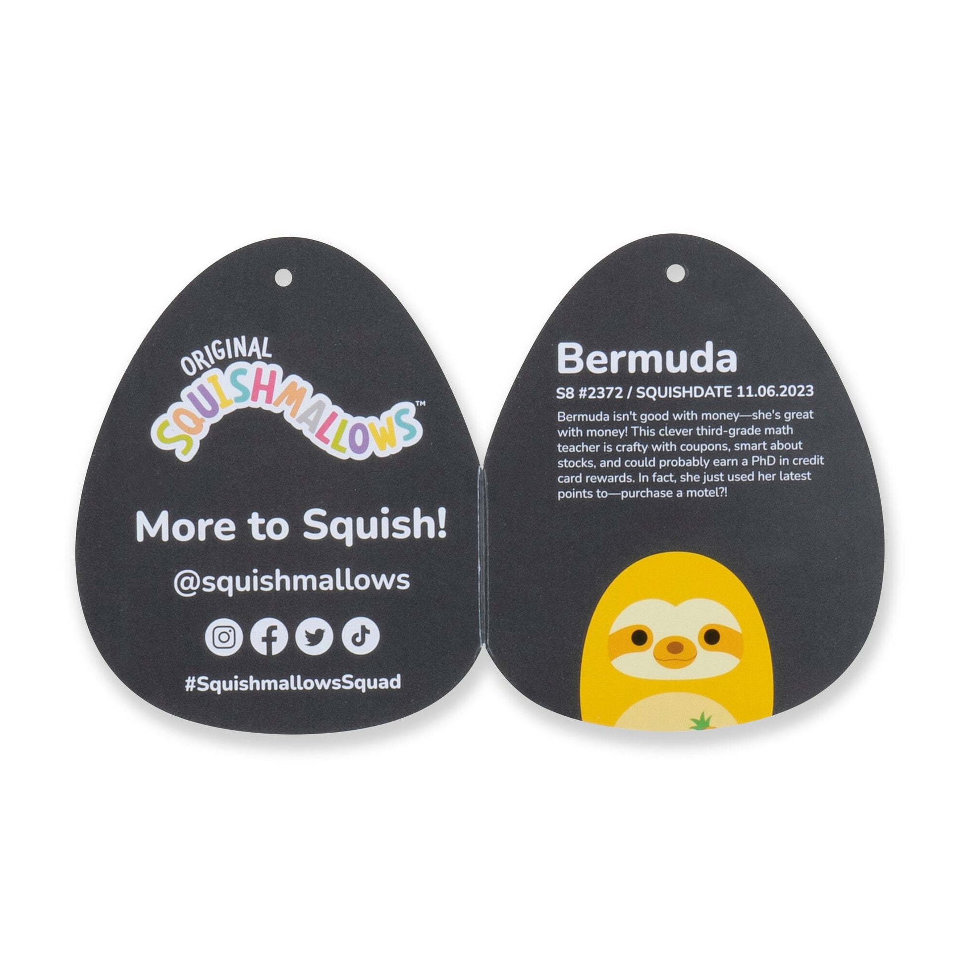 Squishmallows - Squishmallows 8" Bermuda Pineapple Scented Sloth | Jazwares