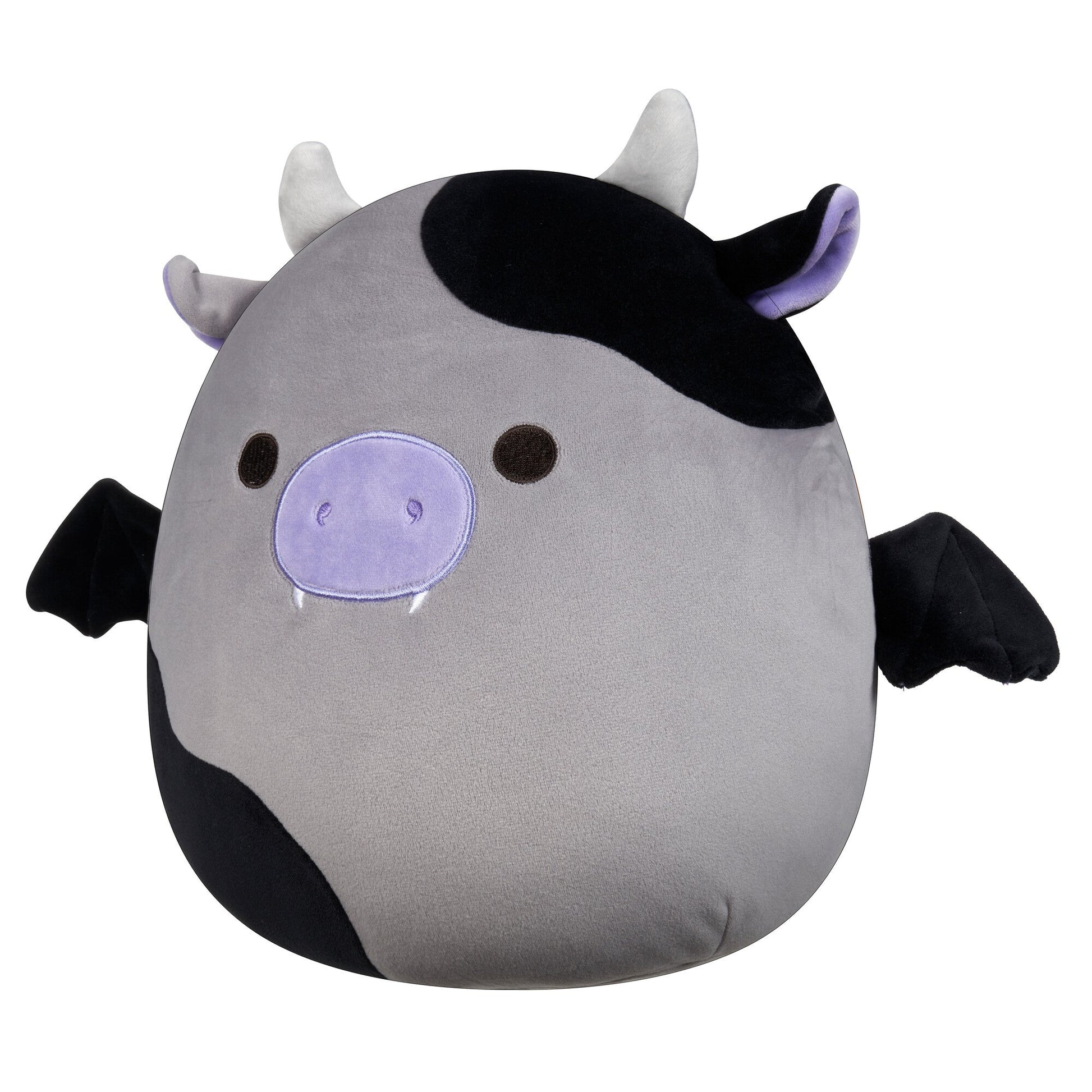Squishmallows - Squishmallows 12" Bridgette the Grey and Black Cow Bat | Jazwares