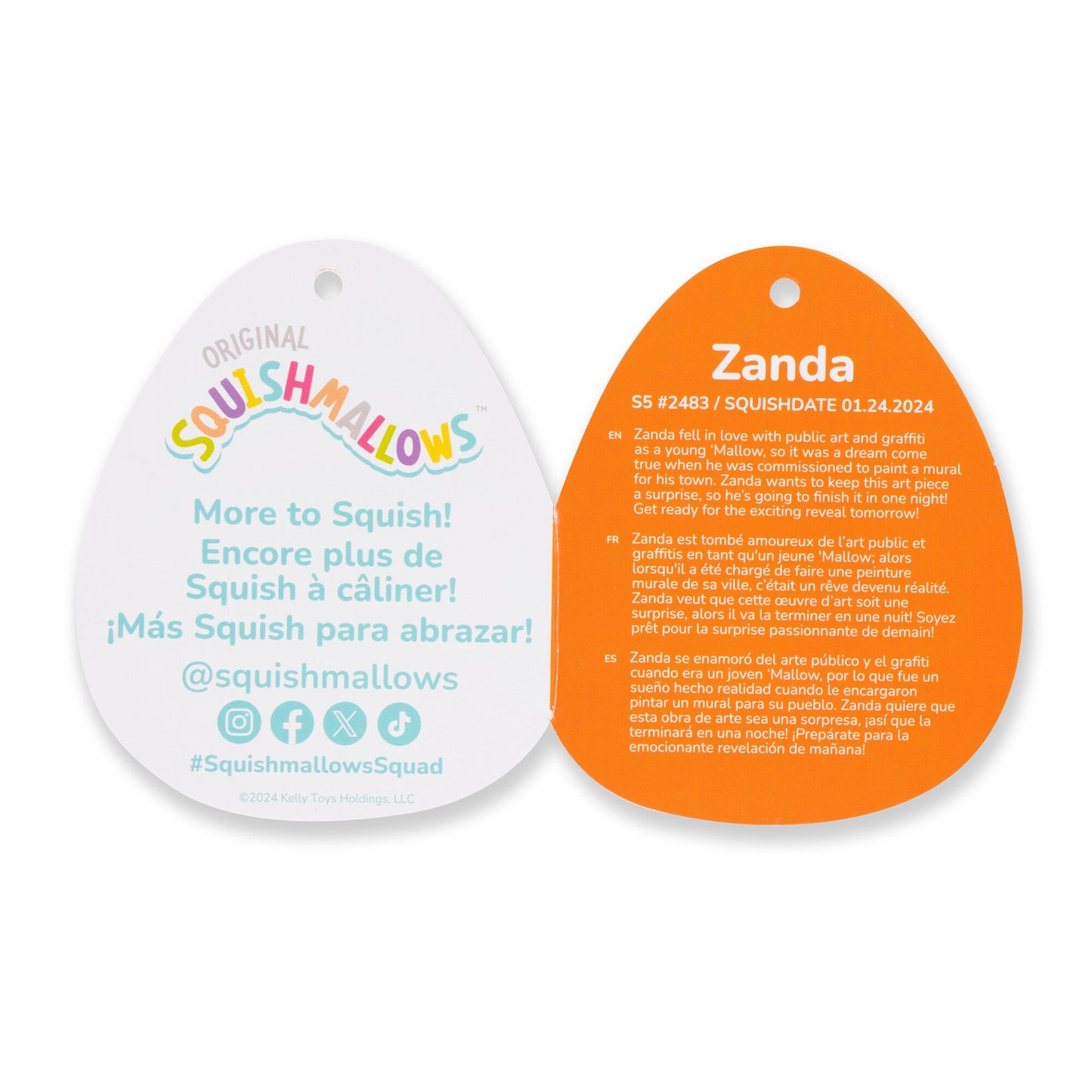 Squishmallows - Squishmallows 5" Zanda the Charcoal Grey Celestial Axolotl | Jazwares