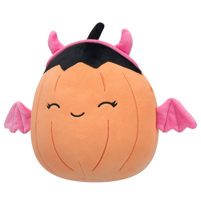 Squishmallows - Squishmallows 8" Margie the Pastel Orange Pumpkin in Pink Devil Costume | Jazwares
