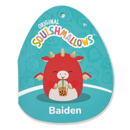 Squishmallows - Squishmallows 12" Baiden the Red Dragon with Boba Drink | Jazwares