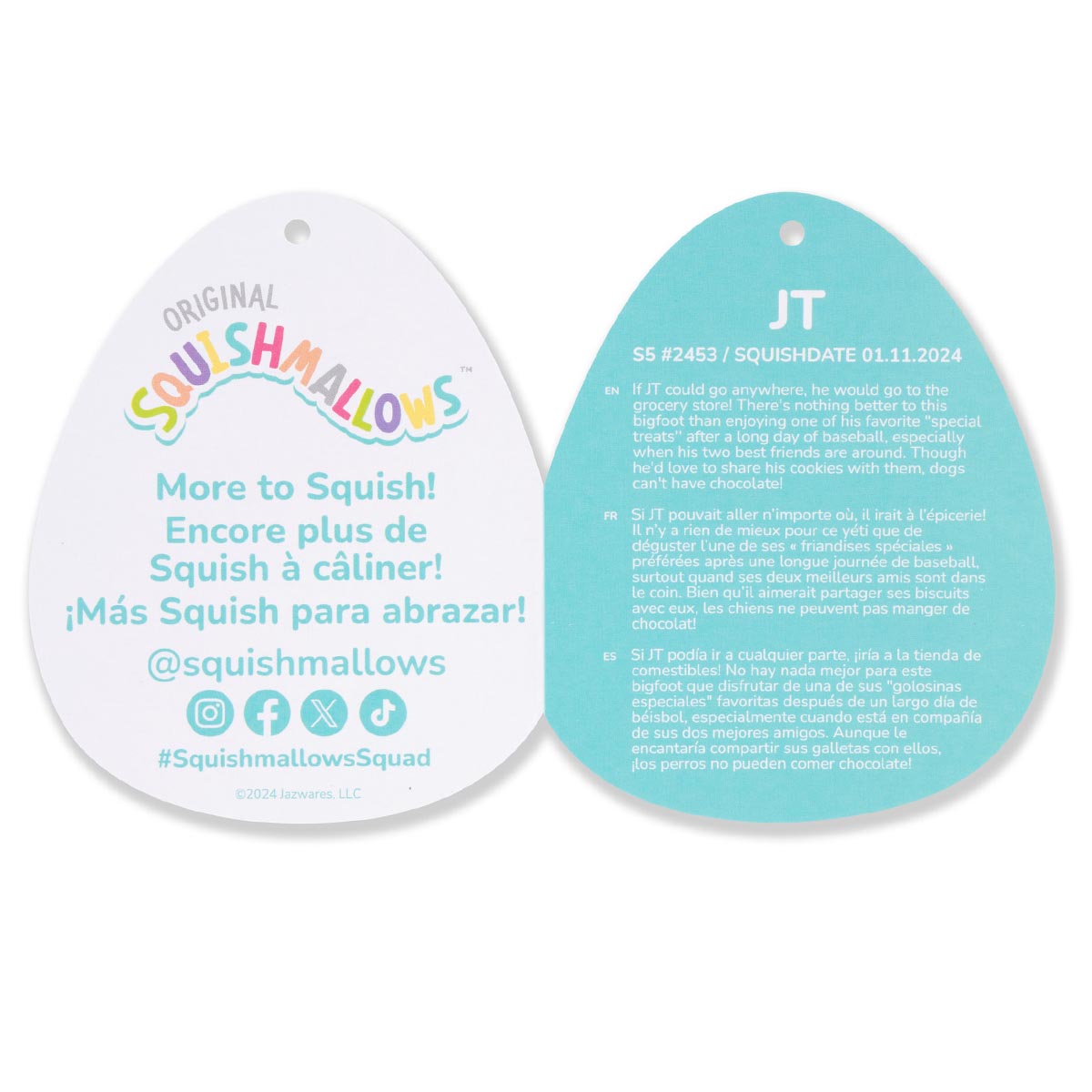 Squishmallows - Squishmallows JT the Dark Teal Bigfoot | Jazwares