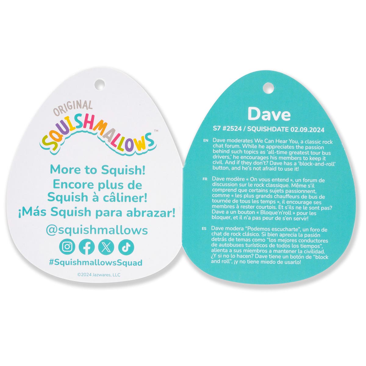 Squishmallows - Squishmallows Dave the Plum Bison | Jazwares