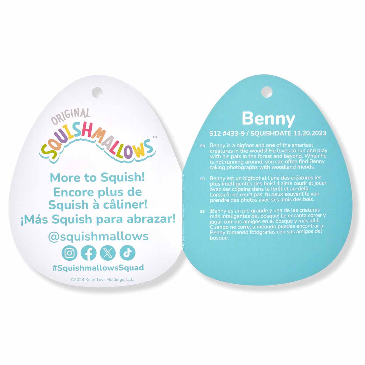 Squishmallows - Squishmallows 12" Benny the Bigfoot With Scarf | Jazwares