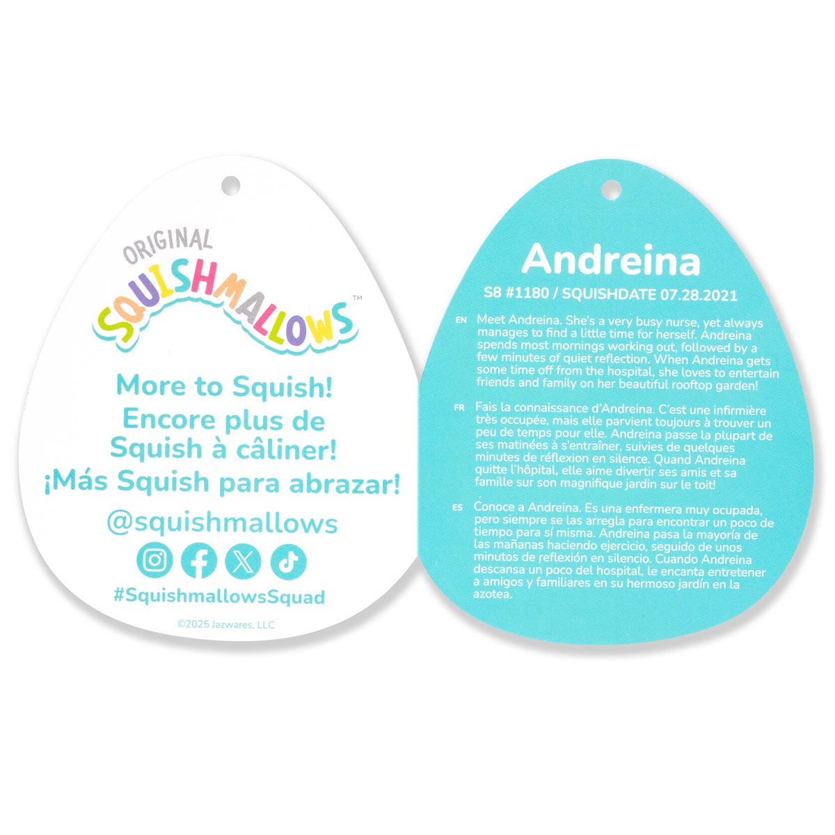 Squishmallows - Squishmallows 8" Andreina the Pink Monarch Butterfly | Jazwares
