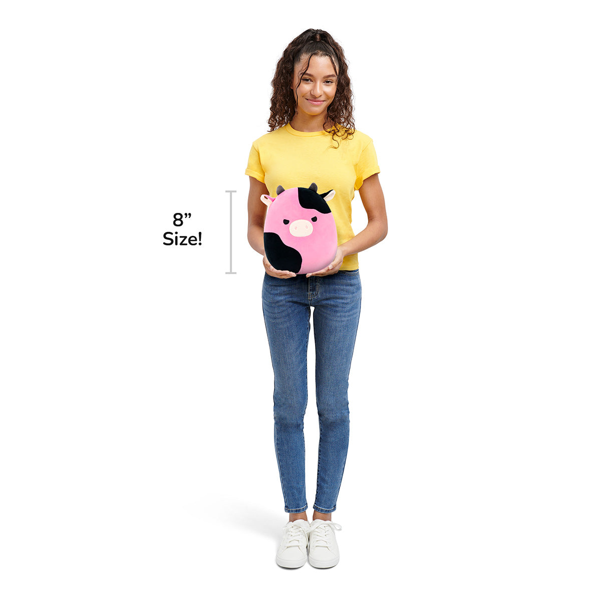 Squishmallows - Squishmallows 8" Pollyanna the Black and Pink Cow | Jazwares