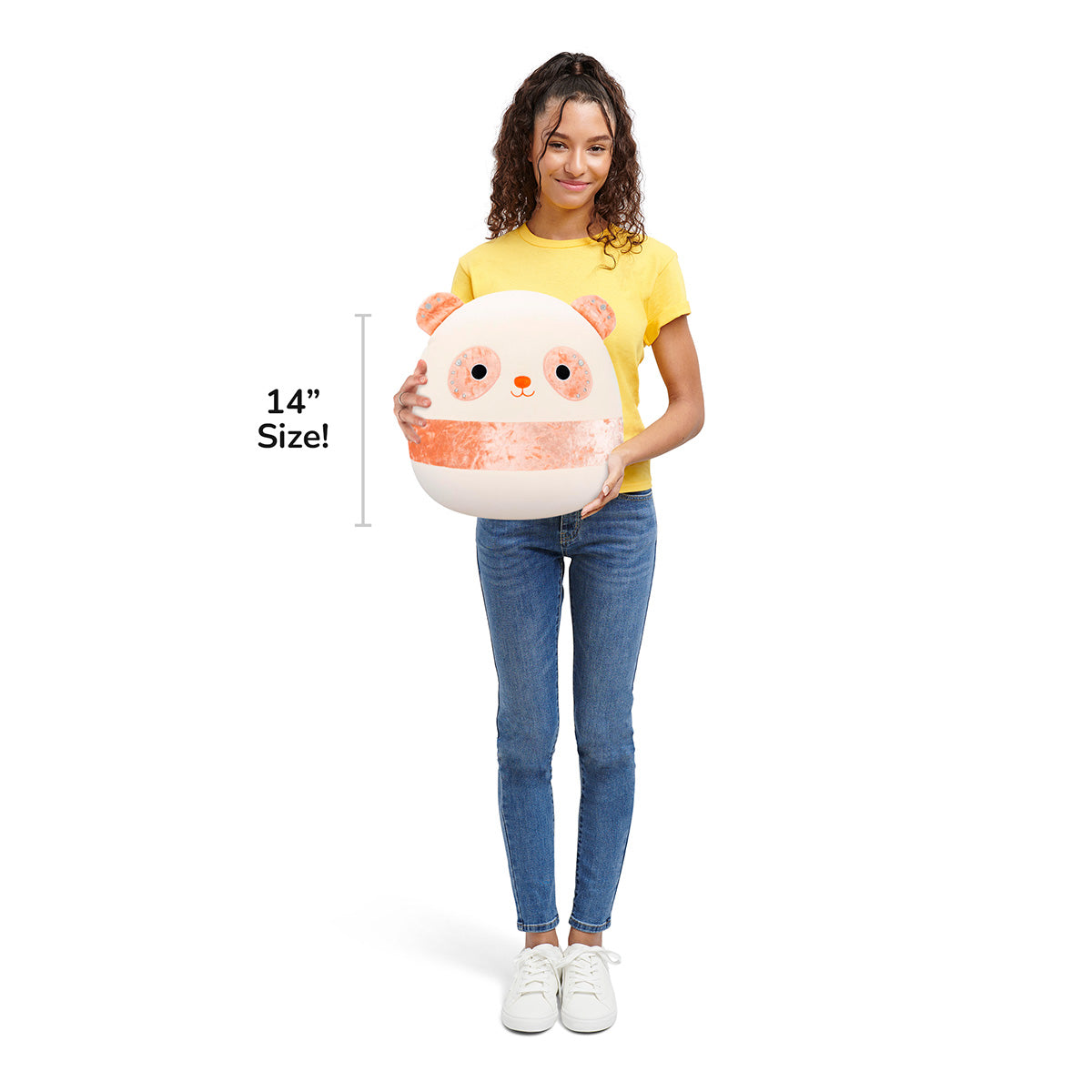 Squishmallows - Squishmallows 14" Bee the Peach Velvet Panda | Jazwares