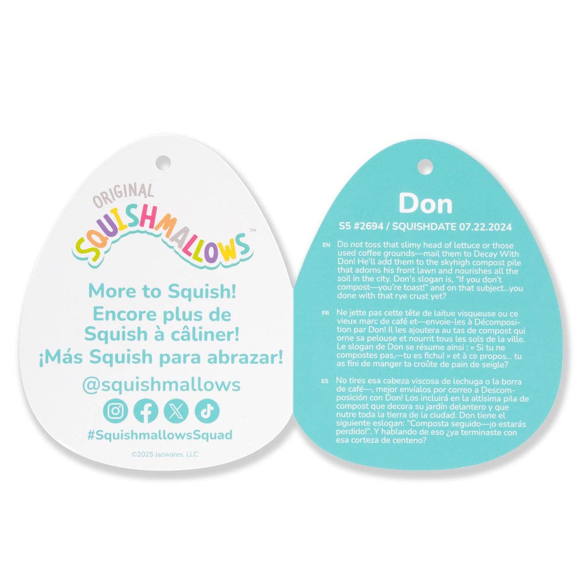 Squishmallows - Squishmallows 5" Don the Charcoal Donkey | Jazwares